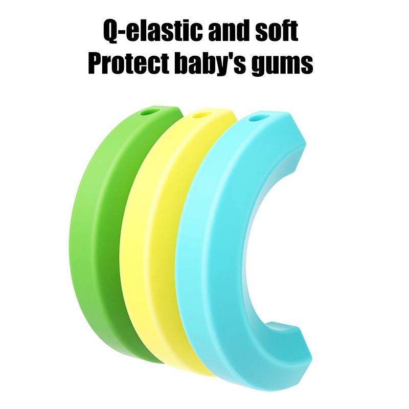 1 Stück Babysicherer Silikon-Beißring BPA-frei Cartoon Backenzahn-Stab für Kleinkinder Beißringe Lebensmittelqualität Säugling Kauen Beißspielzeug