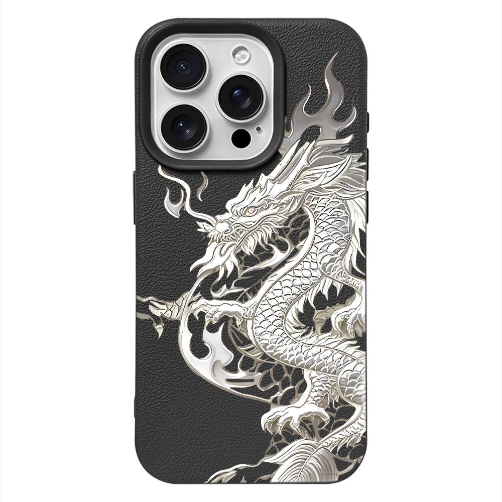 Chinese Loong Pattern Phone Case For IPhone 16 17 E 11 12 Pro 13 14 15 Pro Max Case Plus 17 Air Soft Silicone Shockproof Cover