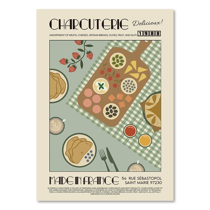 Funny Sushi Ramen Wall Art Canvas Painting Nordic Mojito Posters and Prints Banana Split Pictures for Kitchen Dinning Room Decor