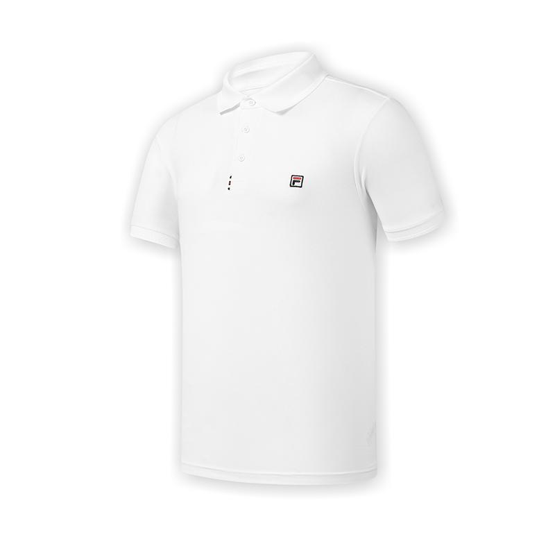 FILA Tennis Fashion Classic Simple Versatile Comfortable Moisture-Wicking Quick-Dry Sports Tennis Short Sleeve Polo Shirt Men tops A11M623133FWT M
