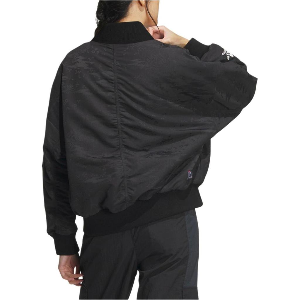 Adidas Originals X Feifei Ruan Collaboration FW23 Ribbed Zip Sports Jacket Women Jackets Black IX4219