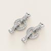 1/2Pcs/Pack 14/18K Gold Plated Inlaid Zircon Connector End Caps Fastener Clasps for DIY Jewelry Bracelet Making Accessories