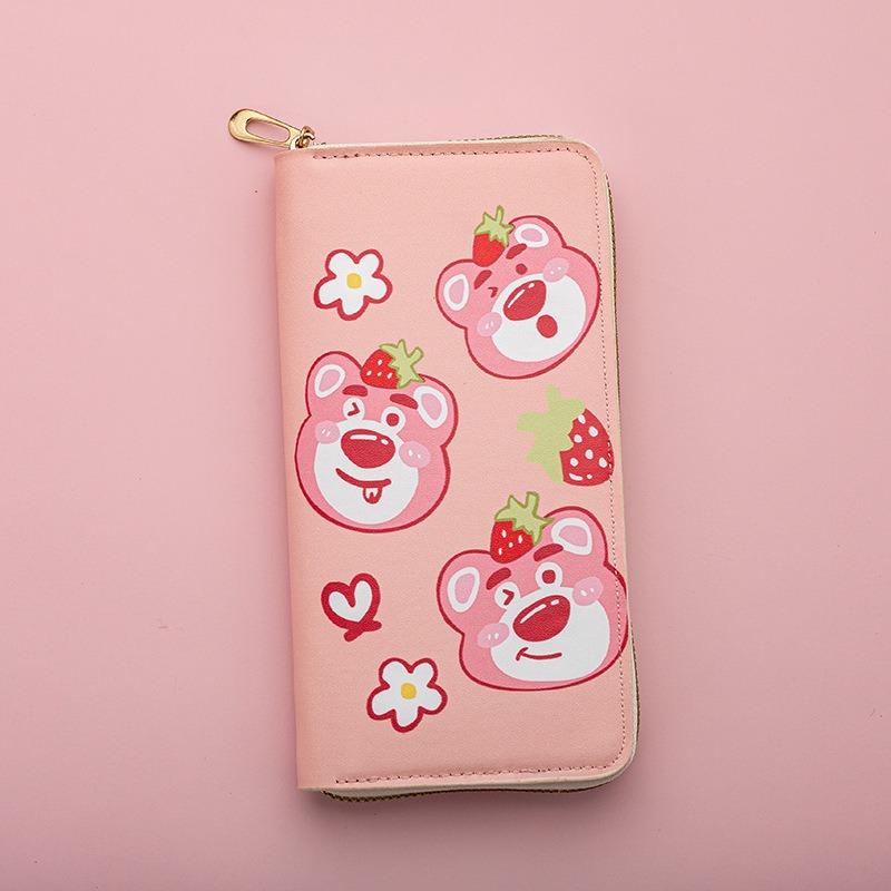 Long Wallet Female Student Cartoon New Large Capacity Mobile Phone Wallet Zipper Card Bag Clutch Bag Storage Bag