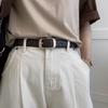 Waist Belt Square Buckle Belt Gold Thin Belt Elegant   Dress Decoration