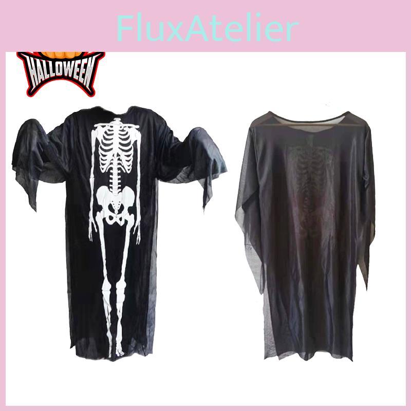 Ghost Halloween Skeleton Cosplay Costume Fancy Dress Party Children Adult Set