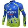Mens Cycling Jersey Shorts Set Long Sleeve Quick Dry Breathable Mountain Road Bike Apparel