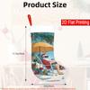 Christmas Decoration Fireplace Hanging Stocking 1pc Santa Claus Tropical Beach Christmas Socks - Suitable for Christmas