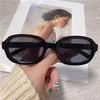 Retro Oval Sunglasses Women's Fashion Sunscreen Eyewear Street Snap Popular Korean Style Mirror Frame Beach Vacation Wear