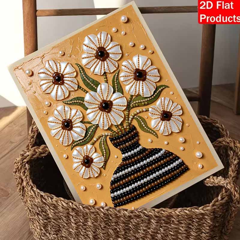 Perlenmalerei Kunst Handgefertigte Blumenvase DIY Perlendekoration Malerei