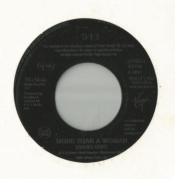 

7inch Record 911 More Than A Woman VSLH1707 VIRGIN 1999 UK SoulFunk Used