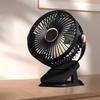 Portable Mini 360°Flip USB Rechargeable Table Fan Clip-on Type Desk Fan Hanging Clip Fan Night Light Air Cooler Outdoor