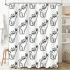 Boho Shower Curtain Abstract Line Art Modern Minimalist Bathroom Decor Nature Pattern Waterproof Fabric Shower Liner