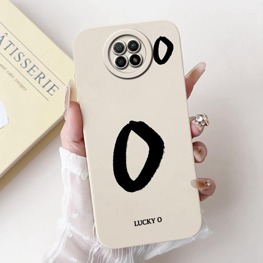 For Xiaomi Redmi Note 9T Case Soft Silicone Coque Lucky A-Z Letter Painted Shockproof Funda for Redmi Note 9 5G note9 TCover