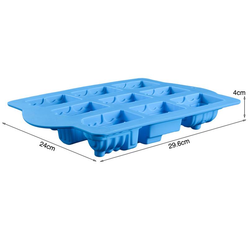 Train Shape Silicone Cake Mold Locomotive Cake Mould DIY Fondant Children's Birthday Chocolate Cake Bakeware Cake Tools