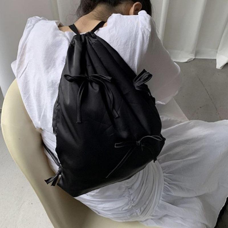 Satin Drawstring Backpack, Drawstring Bag, Cute Little Backpack