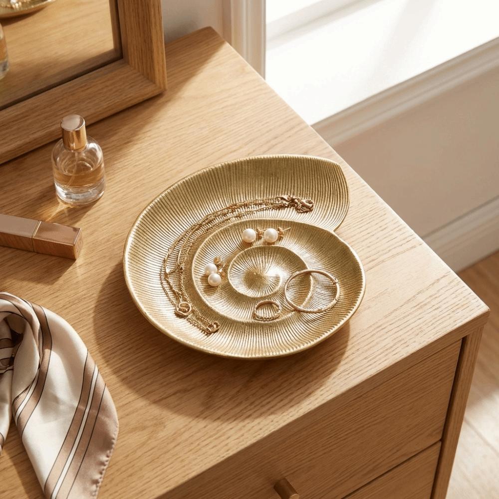 Delicate Seashell Wooden Storage Tray Retro Storage Holder Leaf Storage Plate  Tableware Display