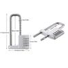 Adjustable Combination Padlock 4Digit Code Lock Retractable Password Lock Head  Wardrobe