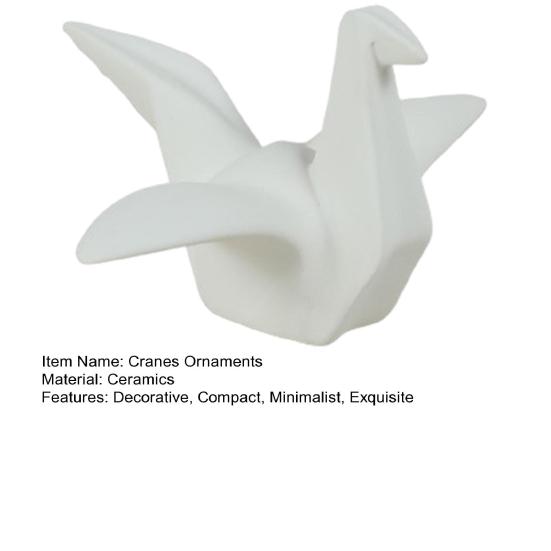 Yousheng Geometric Origami Cranes Figurine, Modern Cranes Sculpture, Minimalist Shelf Accent, Nordic Creative Cranes Sculpture for Desk