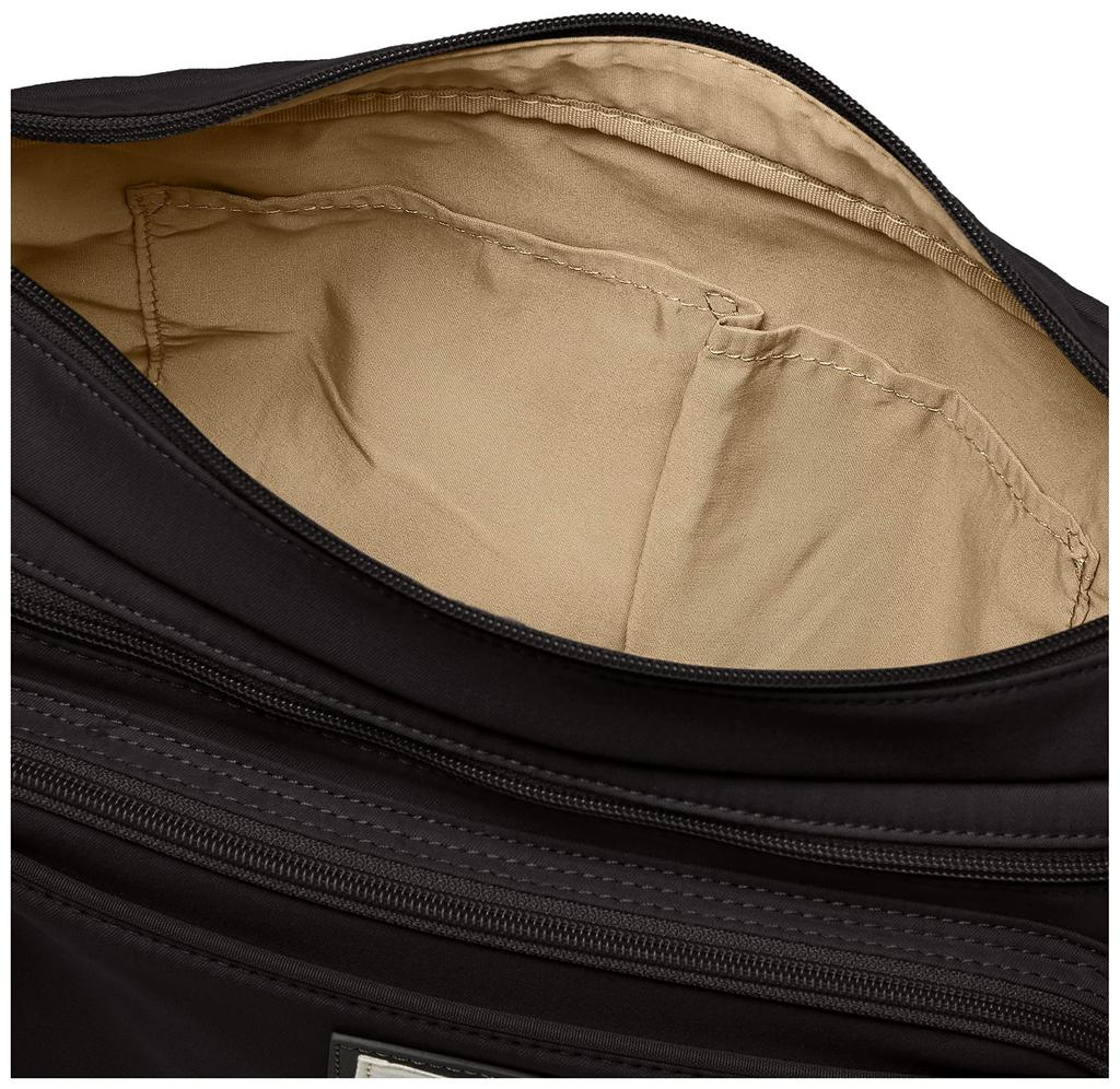 Anello Grande Cinnamon Shoulder Bag, A4 Size, 10 Pockets, GTM0334, Black