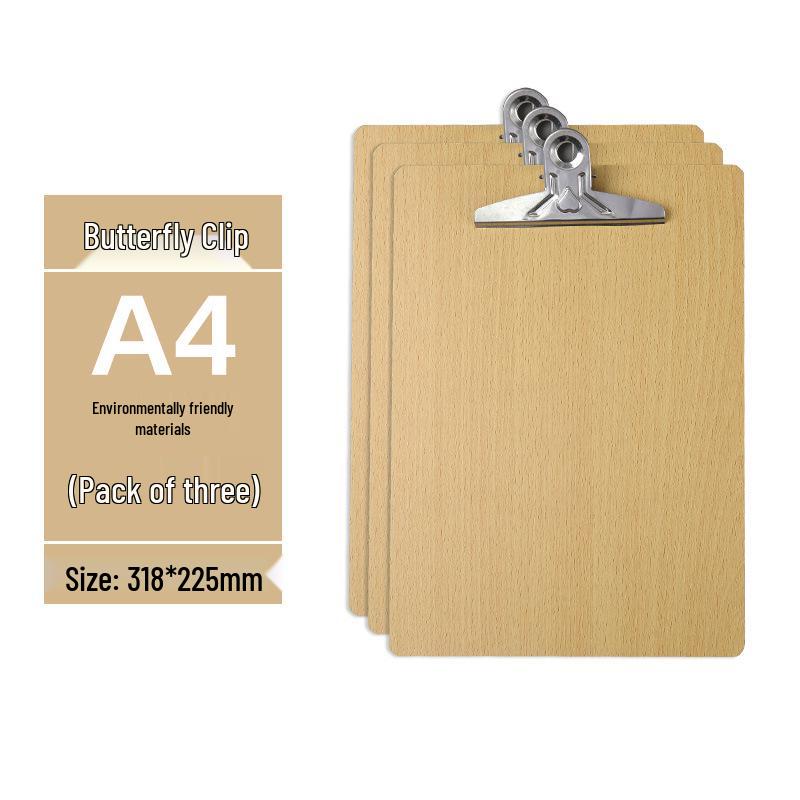 5 Wooden Clipboards Set: Includes 4 Clipboards with Pen Holders, 5 Writing Pads, and 16 File Boards for Restaurant Order Management
