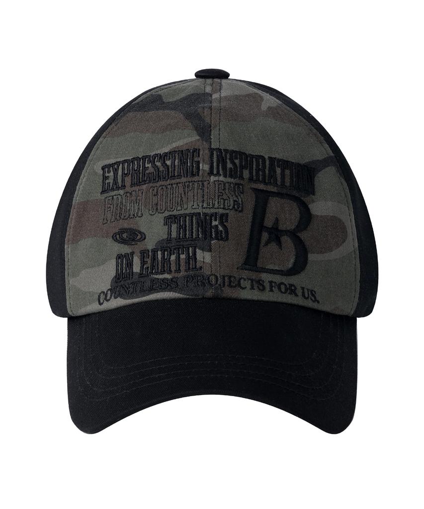 BAUF B Logo Ball Cap [Camo Black]