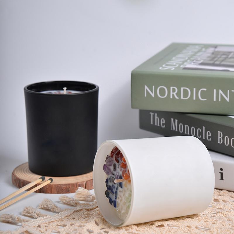 Scented Candle Frosted Colored Candle Cup Bedroom Ornaments Crystal Stone Scented Candle