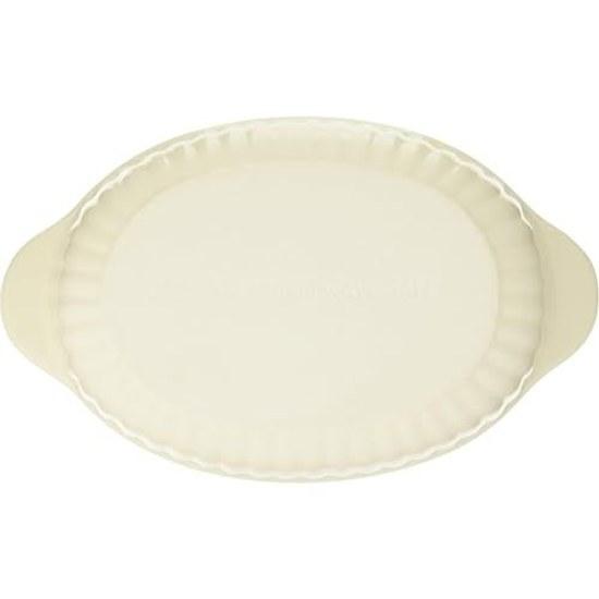 Banko-yaki Oven-Compatible Color Line Oval Gratin Dish Green Tableware Ceramic Microwave Safe Made Japan 12476