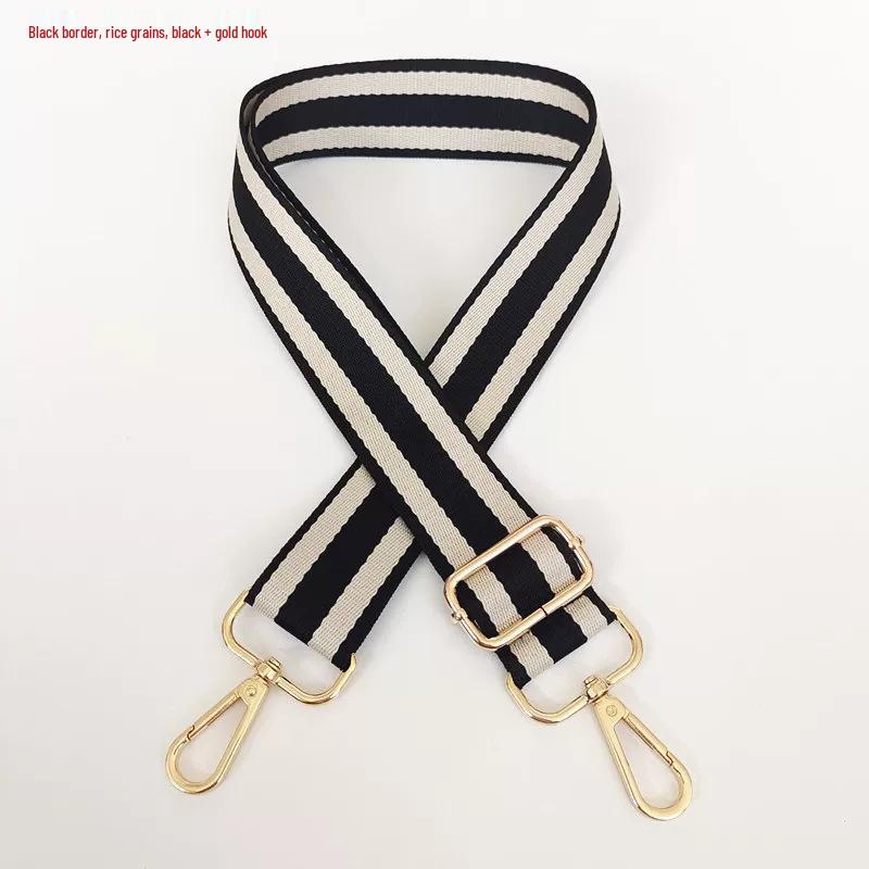 Correa de Bolso Cruzado Colorida Ajustable para Mujer - Correa de Hombro de Tejido Rayado Ancho Extendido