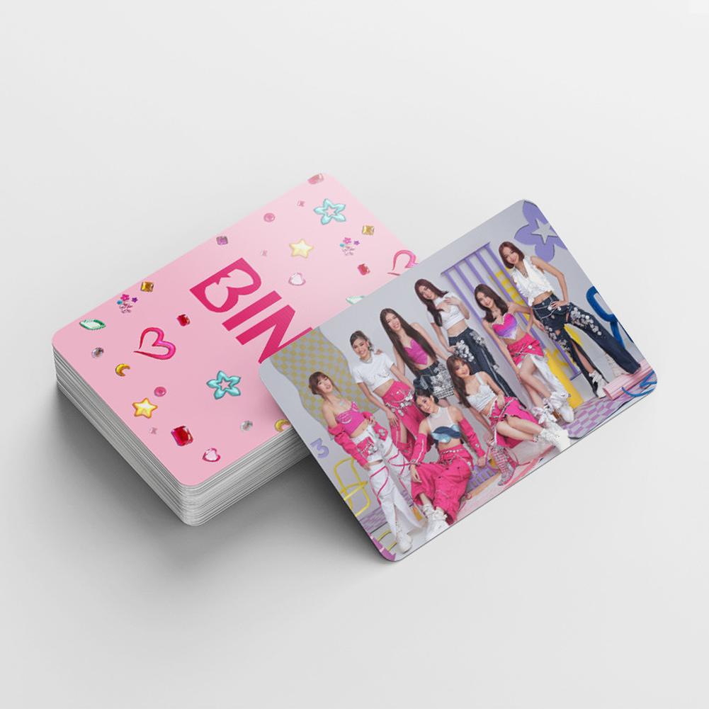 92pcs BINI Photocard Sticker Set Boxed Postcard Double Sides Lomo Cards Collection Gifts For Fans (60photo Cards+32stickers)