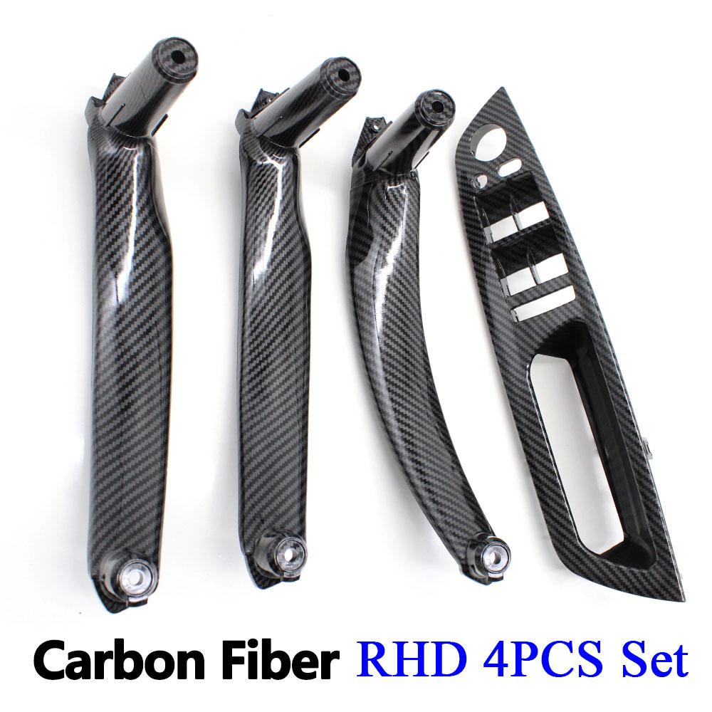 4PCS Kit LHD RHD Inner Driver Door Window Switch Armrest Cover Pull Handle Replacement For BMW X5 X6 E70 E71 E72 2007-2013
