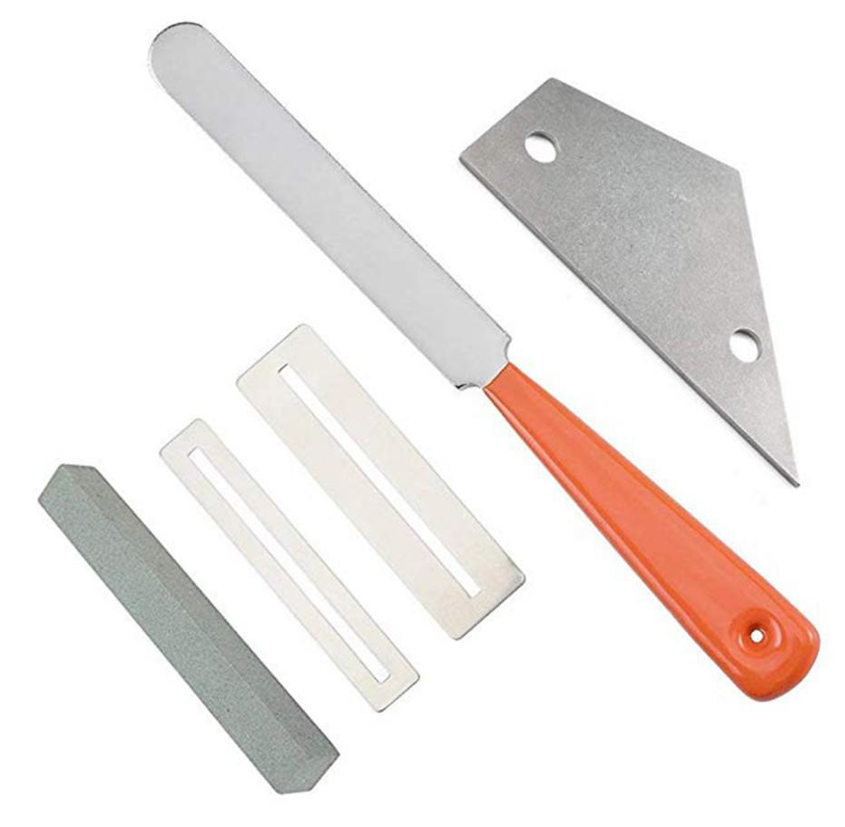 Guitar Fret Leveling and Sanding Tool Set with Stainless Steel File and Ruler