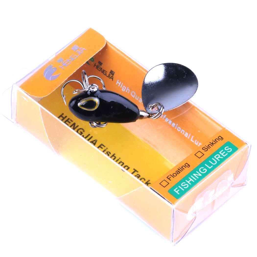 

1 шт. Мини-металлическая приманка Hengjia VIB с ложкой для ловли окуня-сома, форели чёрный