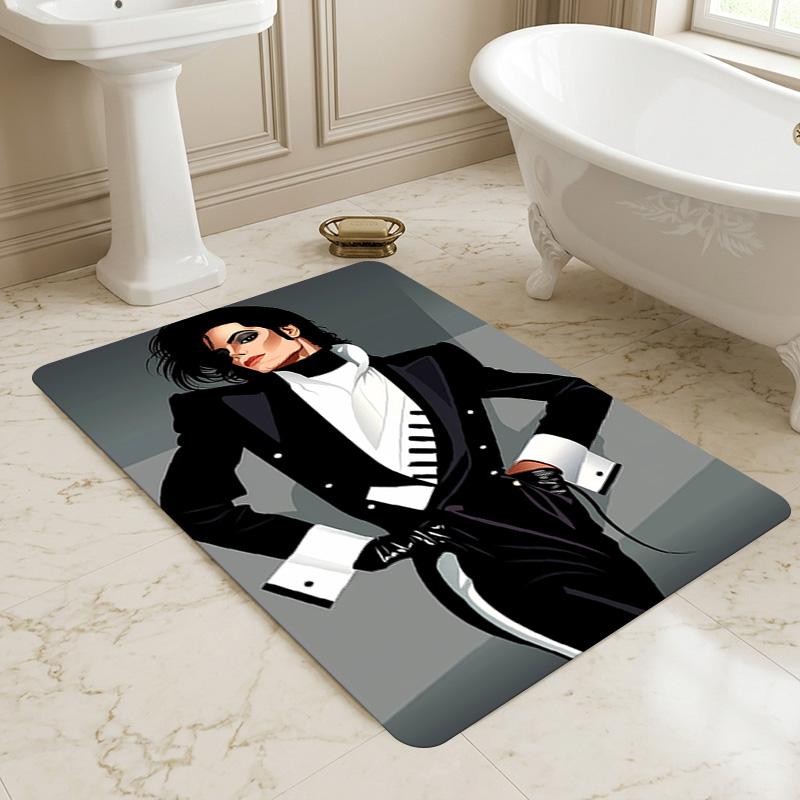 Michael Jackson Living Room Nonslip Area Rug Soft Carpet For Bedroom Gameoom Playroom Sofa Office Home Decor Doormat