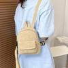 Schoolbag Korean Version Retro Backpack Corduroy Small Backpack New Women's Bag Korean Version Simple Casual Girl Small Schoolbag Women