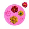 3D Daisy Flower Silicone Molds Fondant Craft Cake Candy Chocolate Ice Pastry Baking Tool Mould Fondant Tools