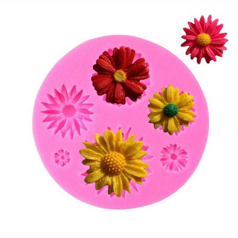 3D Daisy Flower Silicone Molds Fondant Craft Cake Candy Chocolate Ice Pastry Baking Tool Mould Fondant Tools