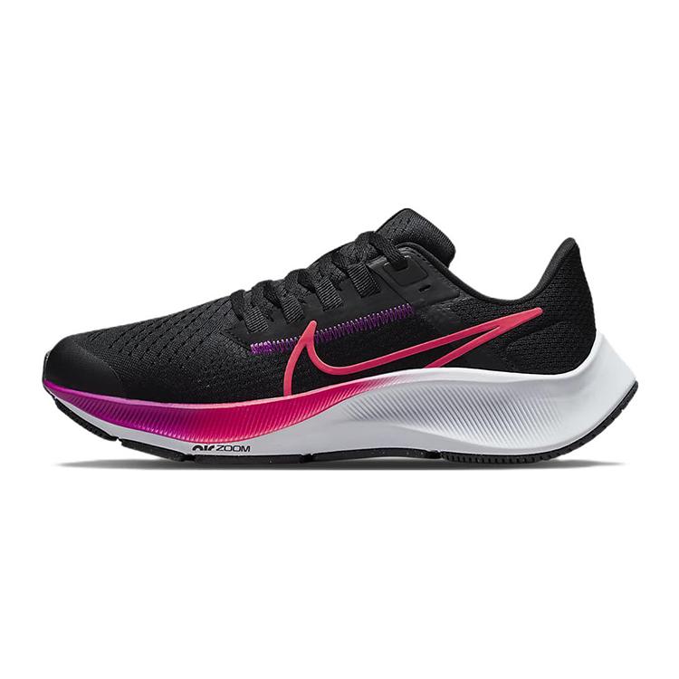 New Nike Pegasus 38 Slip Resistant Cushioning Abrasion Resistant Low Top Running Shoes Black Purple Kids' CZ4178-021
