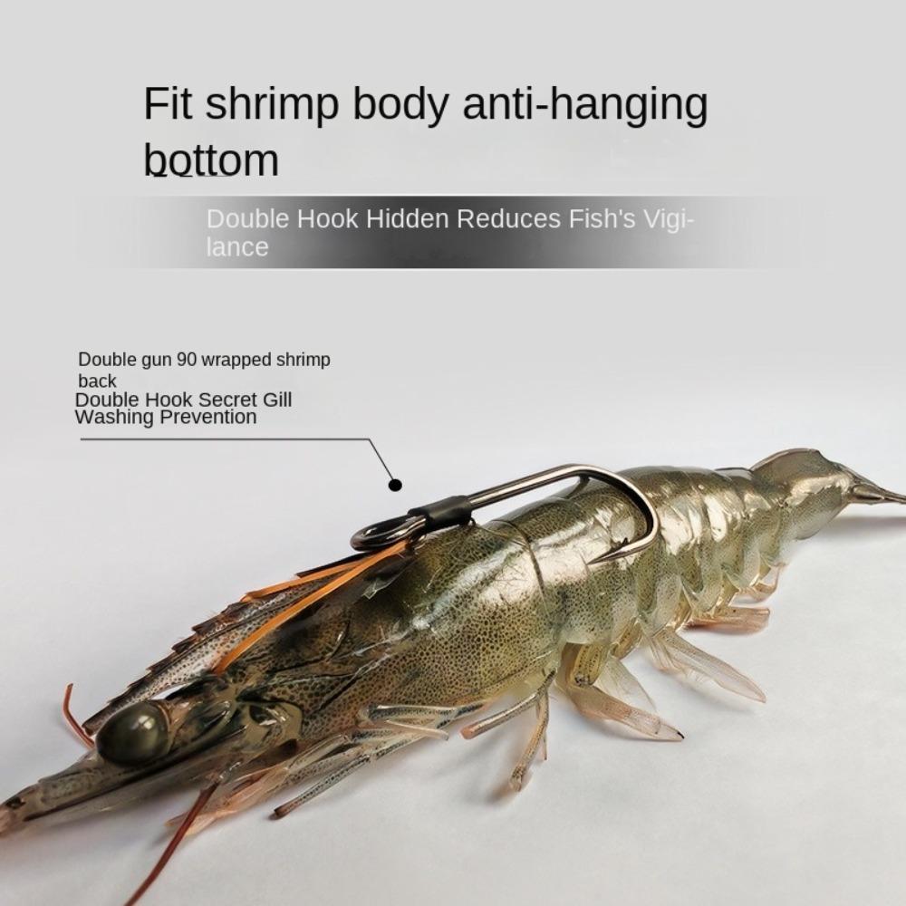 5pcs Double hook High-carbon Steel Fishhook Wacky Weedless Worm Fishing Hook  Sea Fishing