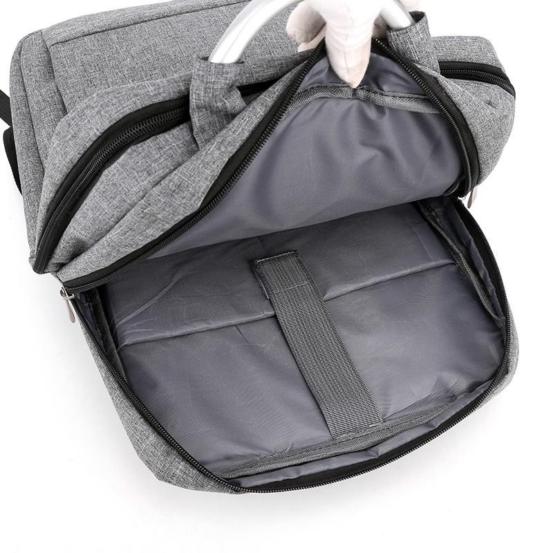Simple multifunctional backpack new solid color business leisure computer bag office class student schoolbag travel bag women
