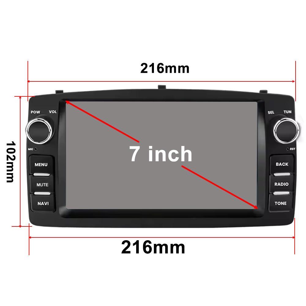 2din Android 12 Wireless CarPlay Android auto Ραδιόφωνο αυτοκινήτου Πολυμέσα GPS για Toyota Corolla E120 2003-2006 BYD F3 Stereo