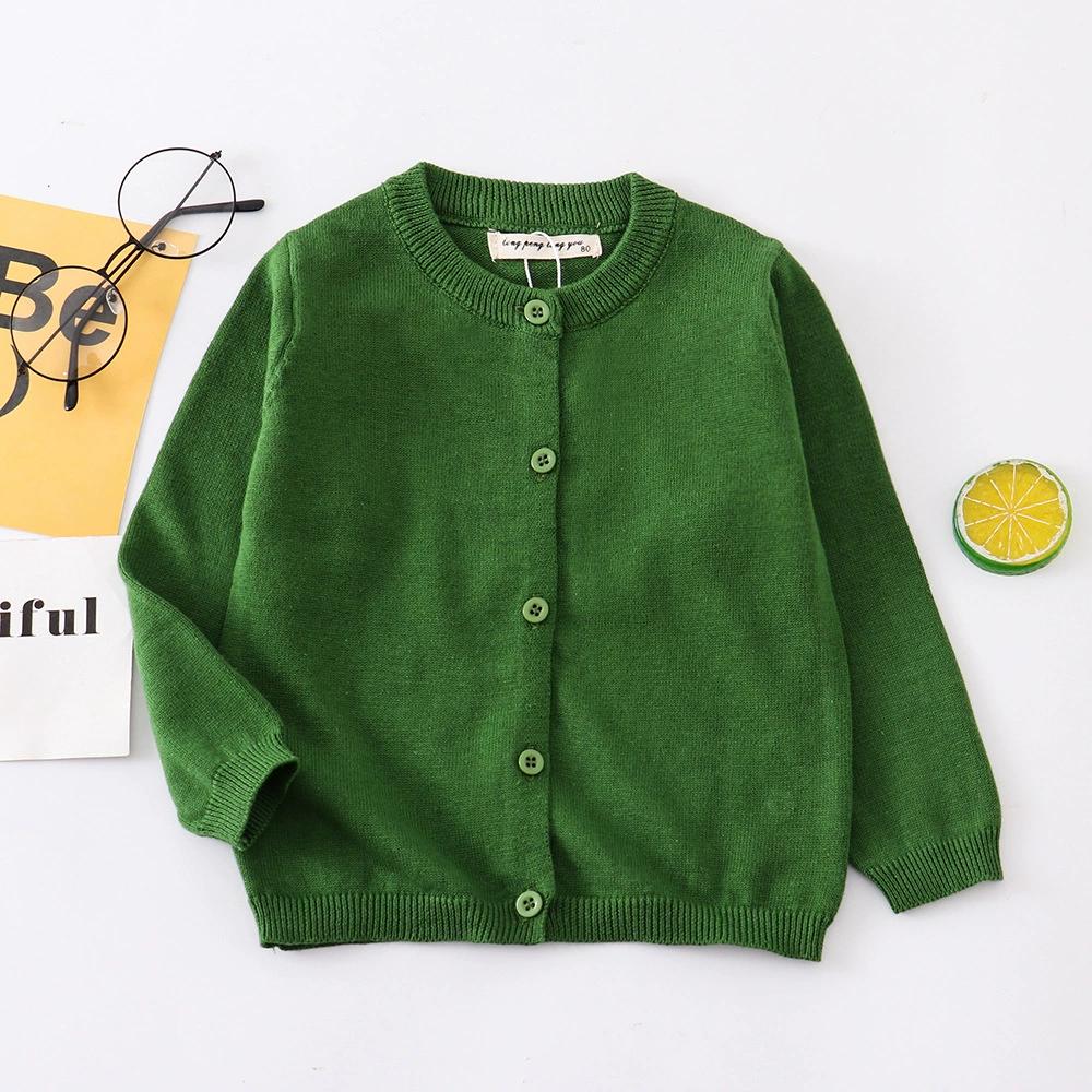 Autumn Girls Clothes Baby Casual Cardigan Solid Open Stitch Boys Soft Coats Children Sweaters Toddler Knit Jackets Full Sleeve