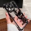 Cool Black Skull Pattern Transparent Phone Case For iPhone 17 16 Pro Max 15 14 Plus 13 12 11 17 Air 16E Shockproof Soft Cover