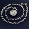 Silver Color Heart-shaped Pendant Necklace Fashionable Wedding Jewelry