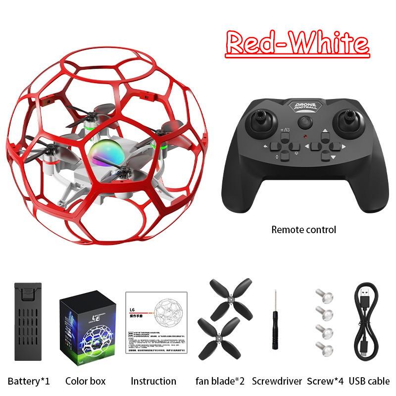 LYZRC L6 2.4G RC Football Drone 3D Full Protection Pressure Altitude Brushless Remote Control Quadcopter for Kid Gifts