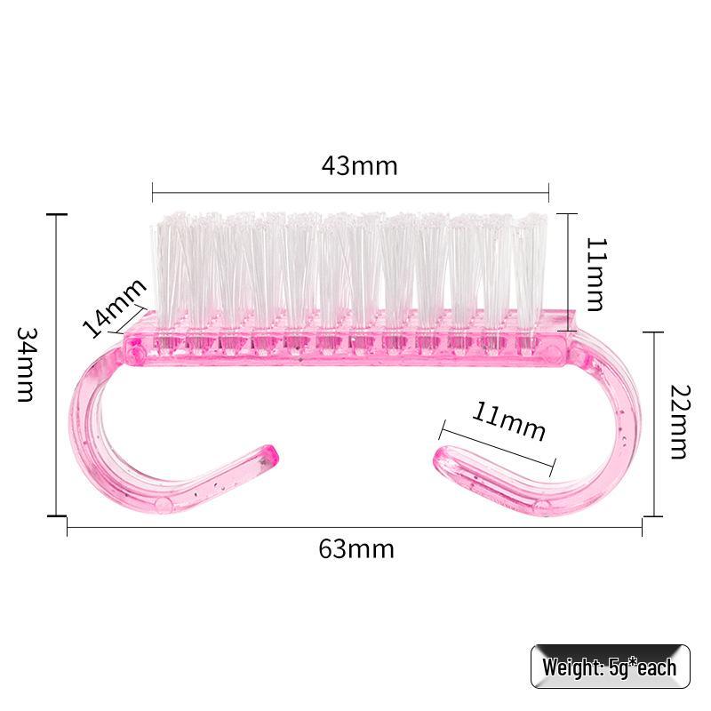 Multi-functional Plastic Nail Art Dust & Gap Cleaning Brush