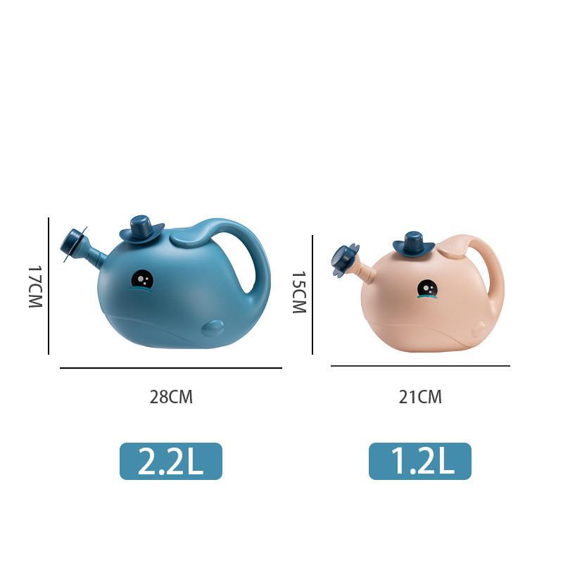 2200Ml Outdoor Flower Plant Kids Watering Can Cartoon Whale Children Watering Pot Cute Home Gardening Irrigation