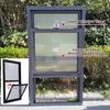 Aluminum Sash Window with Frame, Replacement Window for Home Basement Garage, Black Sliding Window with Bottom Slope, Commercial Upward Sliding Window