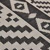 VidaXL Outdoor-Teppich Flachgewebe 100x200 cm Schwarz Gestreift