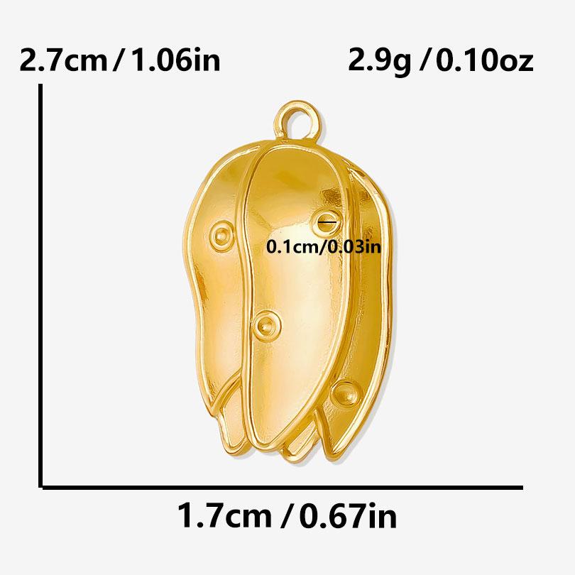 6pcs/Lot Plant Accessories DIY Stainless Steel Flower Leaf Charms For Jewelry Making Bulk Sunflower Rose Pendant Filigree Charm