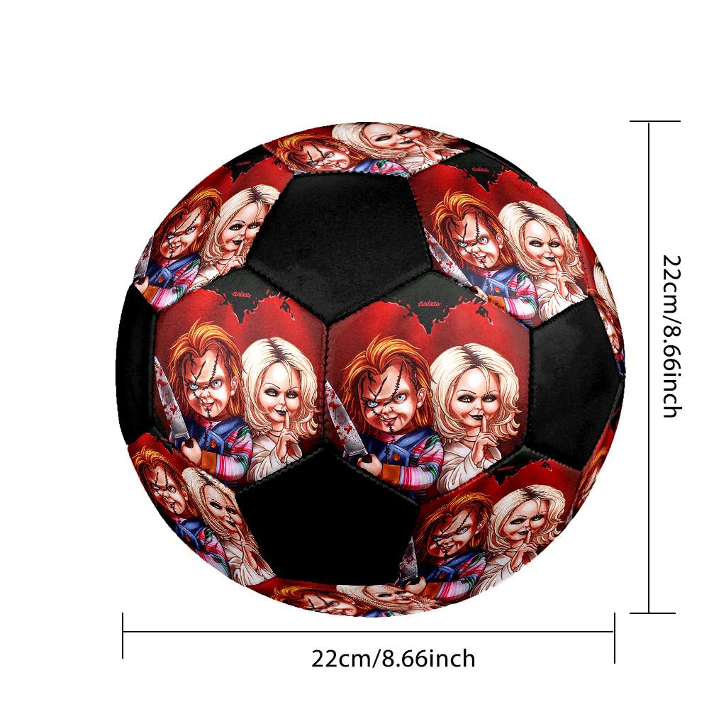 Chucky Indoor Soccer Ball Colorful All Ages Size 5 Machine Stitched PVC Competition Ready Durable High-Bounce